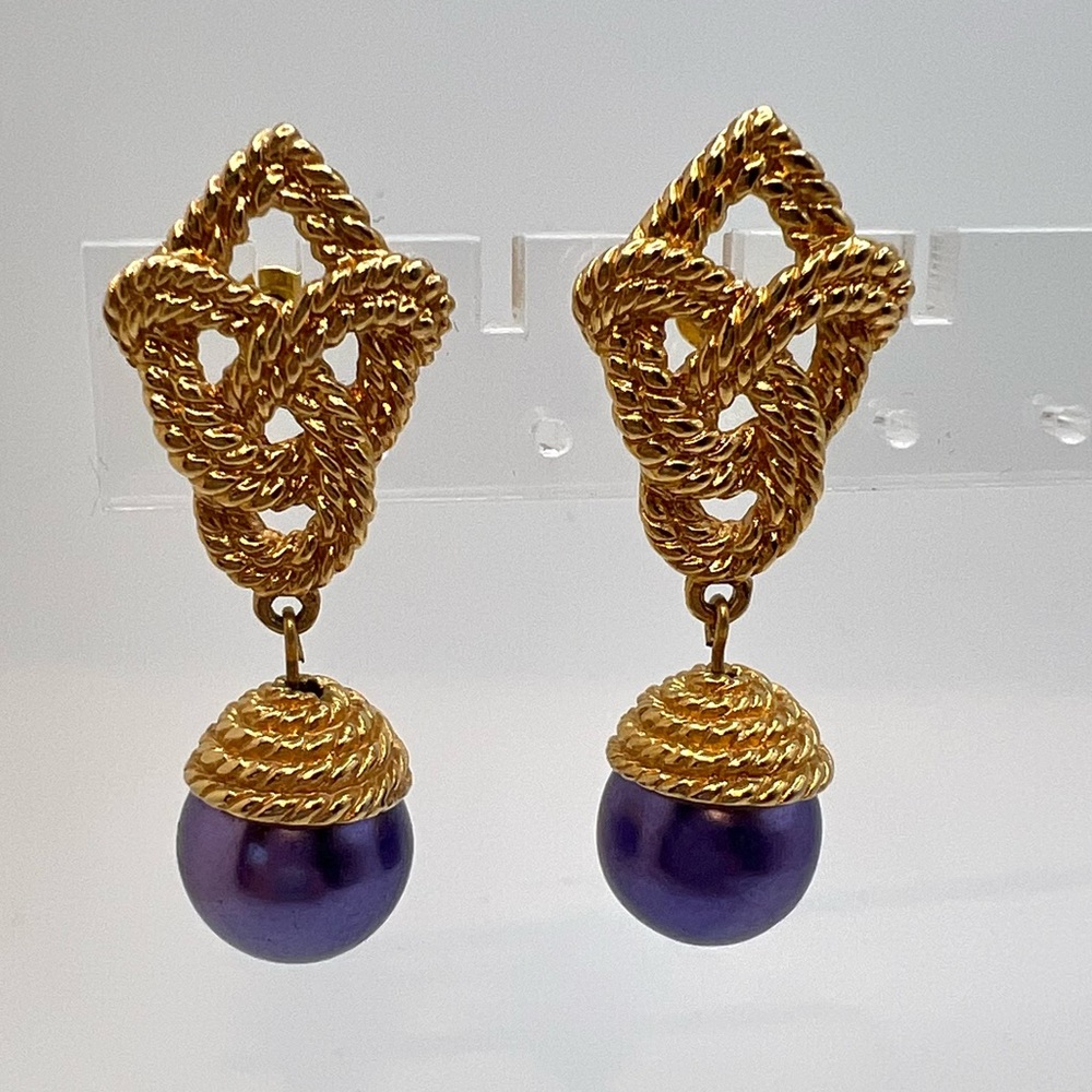 Avon Braided Fashion Drop Earrings